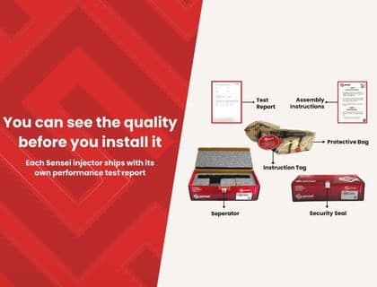 Sensei CR injector packaging quality banner